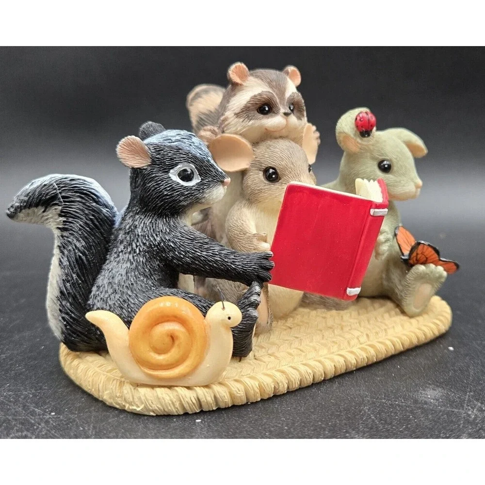 Charming Tails Collection Of Friends Raccoon Skunk Mouse Bunny Signed Dean Griff